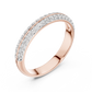 Double Row Round Lab Diamond Wedding Band