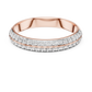 Double Row Round Lab Diamond Wedding Band