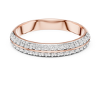 Double Row Round Lab Diamond Wedding Band