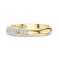 Double Row Round Lab Diamond Wedding Band