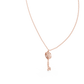 Unique Round Lab Diamond Key Shape Pendant