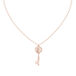 Unique Round Lab Diamond Key Shape Pendant
