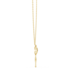 Unique Round Lab Diamond Key Shape Pendant