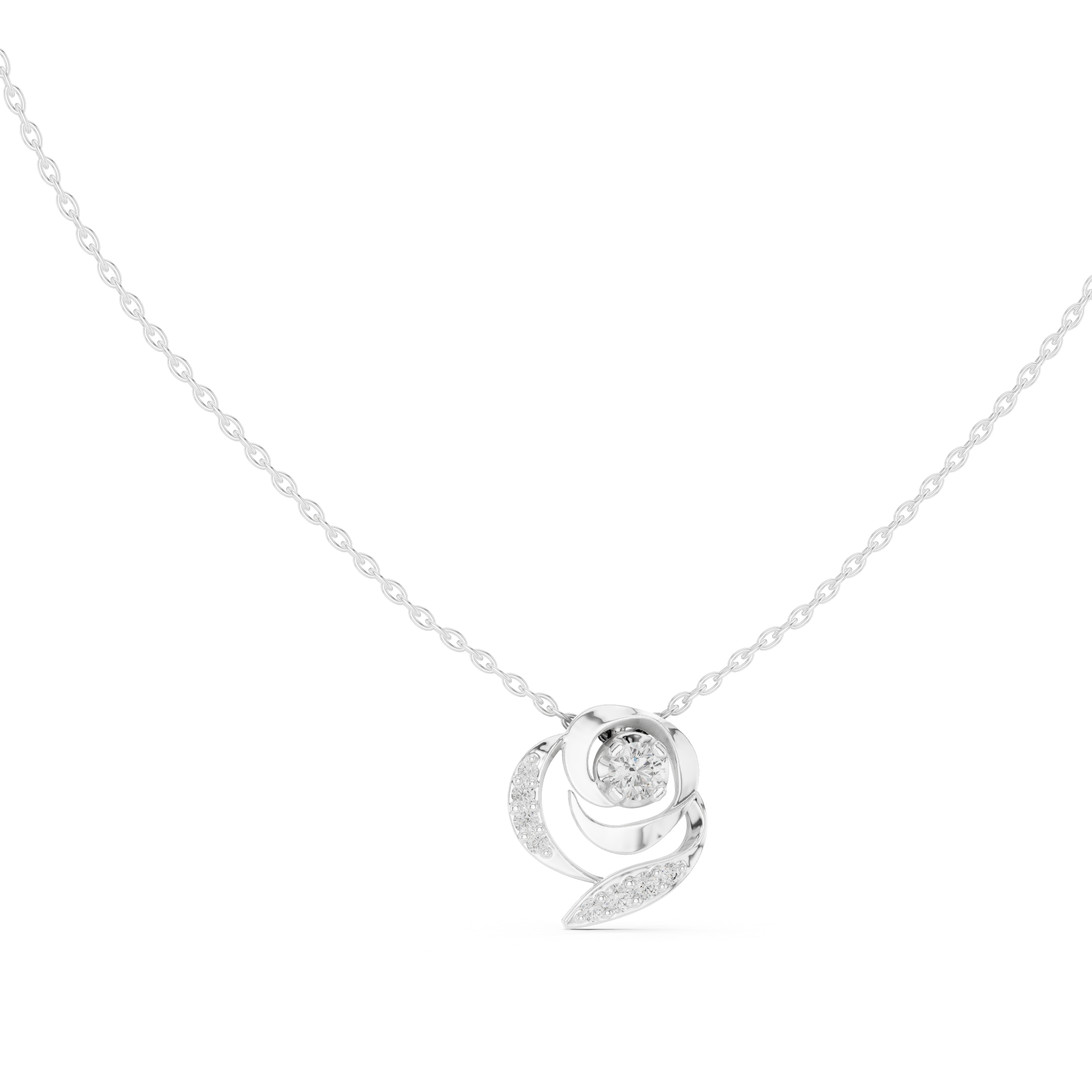 Multiple Round Shape Lab Diamond Stylish Pendant