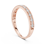 Round Cut Lab Diamond Channel Set Wedding Band