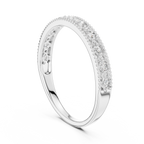 Round Cut Lab Diamond Channel Set Wedding Band