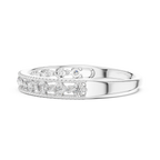 Round Cut Lab Diamond Channel Set Wedding Band