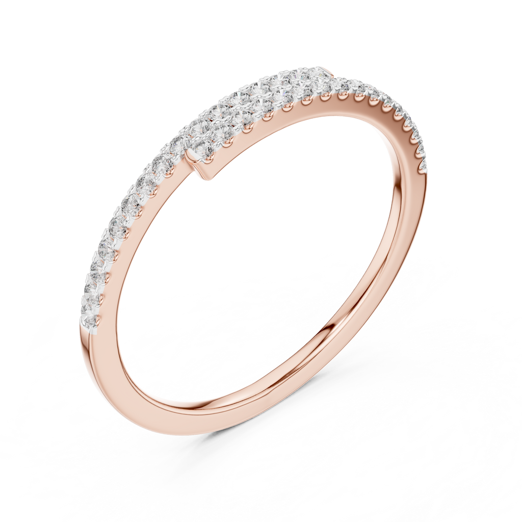 Half Eternity Round Cut Diamond Wedding Band