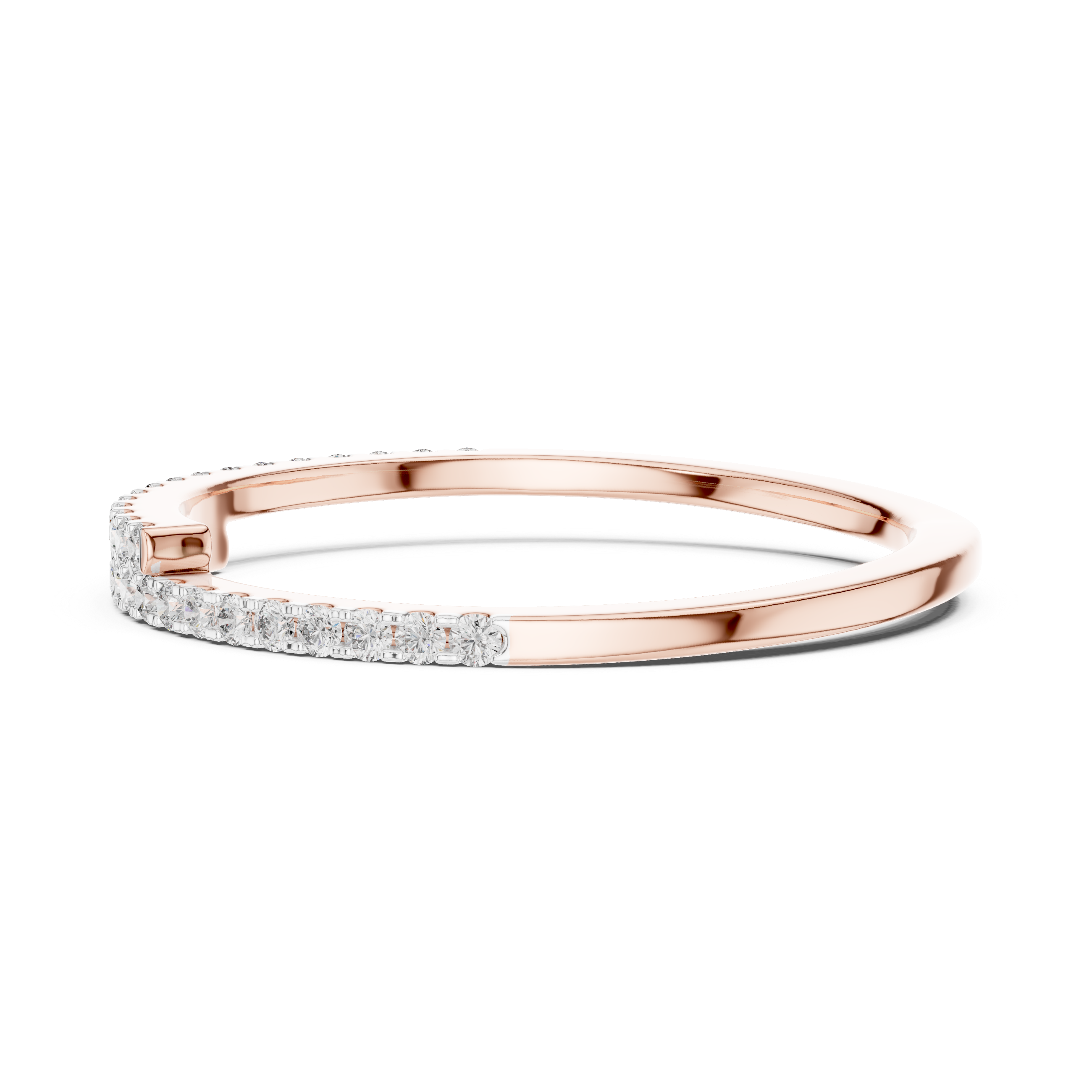 Half Eternity Round Cut Diamond Wedding Band