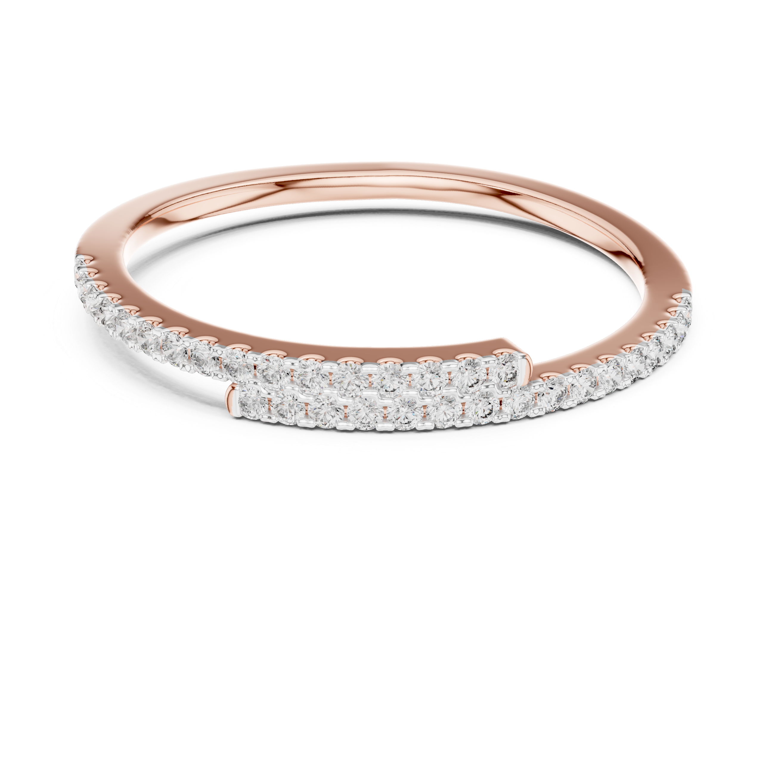 Half Eternity Round Cut Diamond Wedding Band