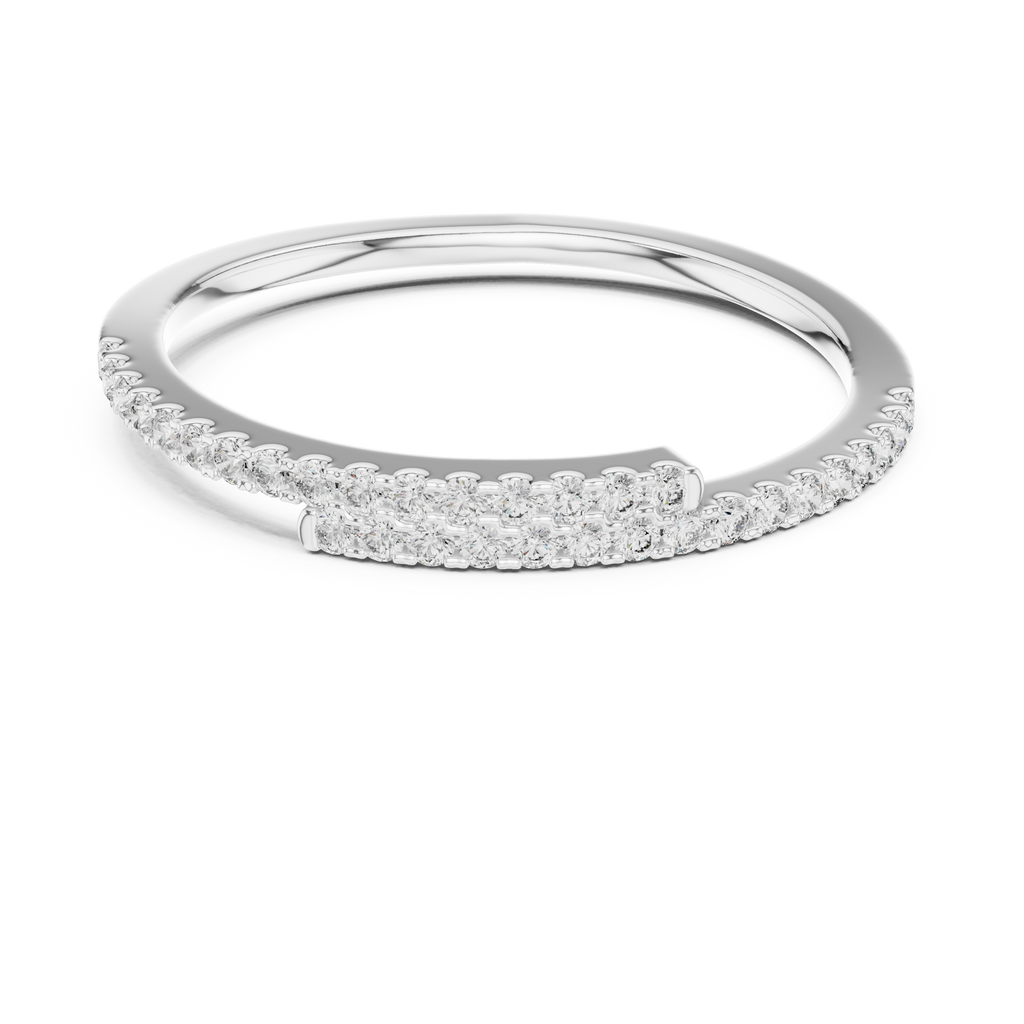 Half Eternity Round Cut Diamond Wedding Band