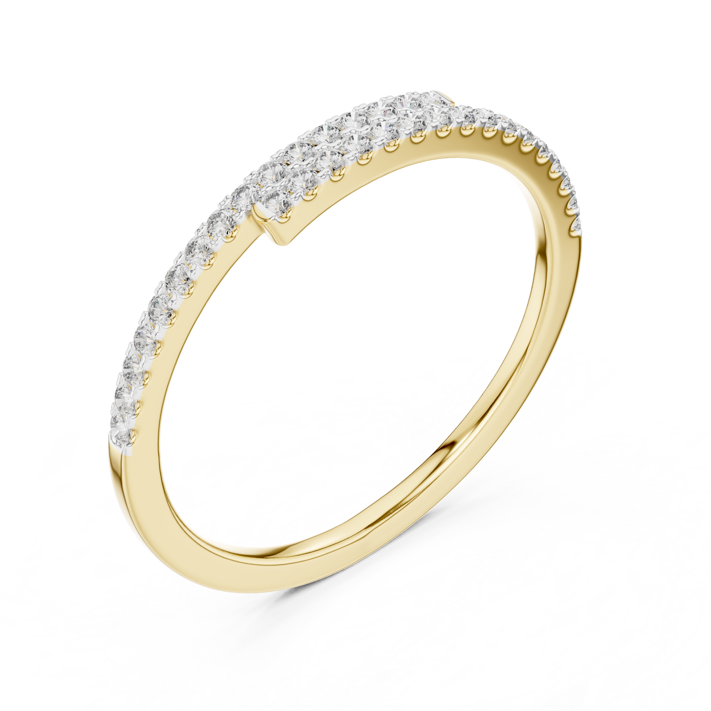 Half Eternity Round Cut Diamond Wedding Band