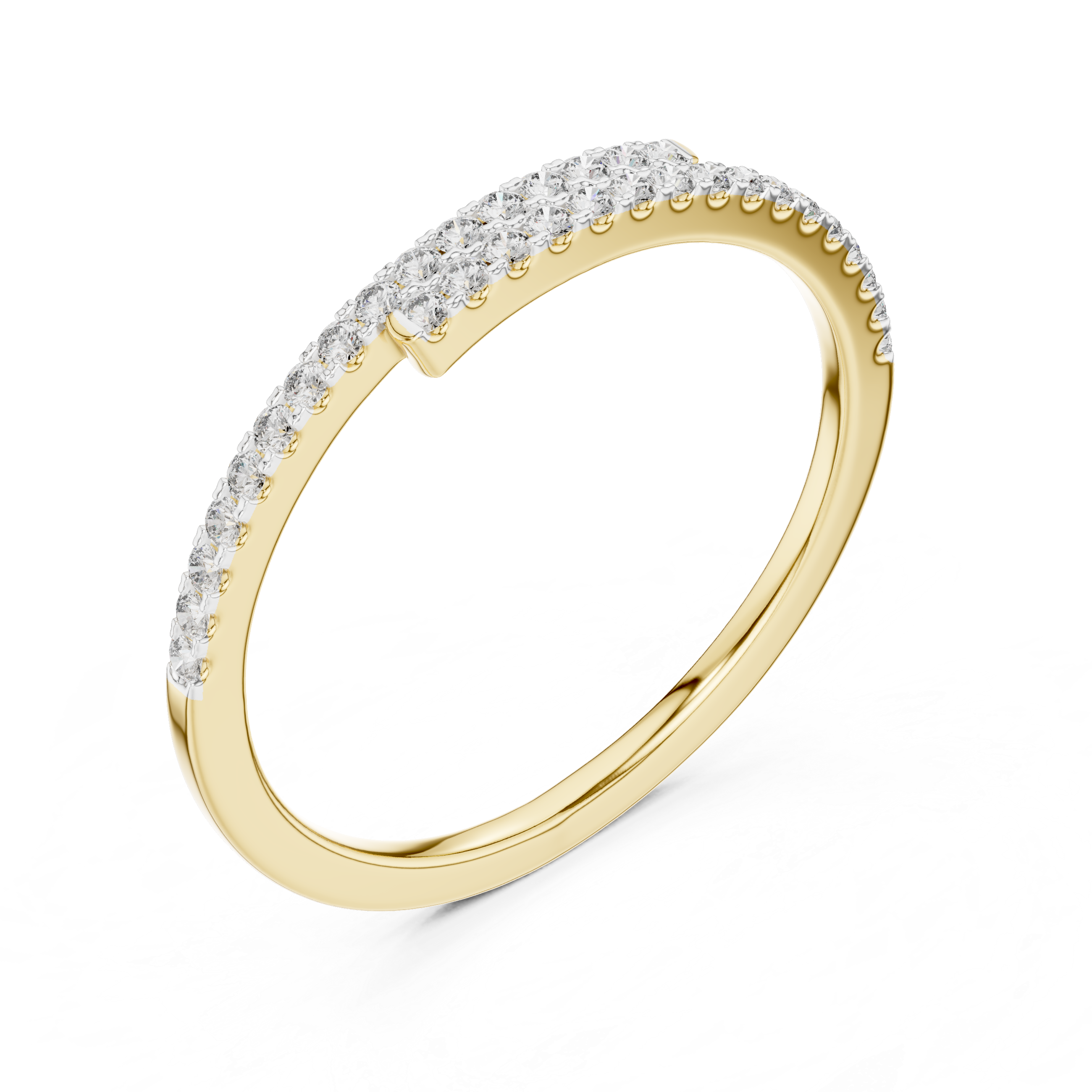 Half Eternity Round Cut Diamond Wedding Band