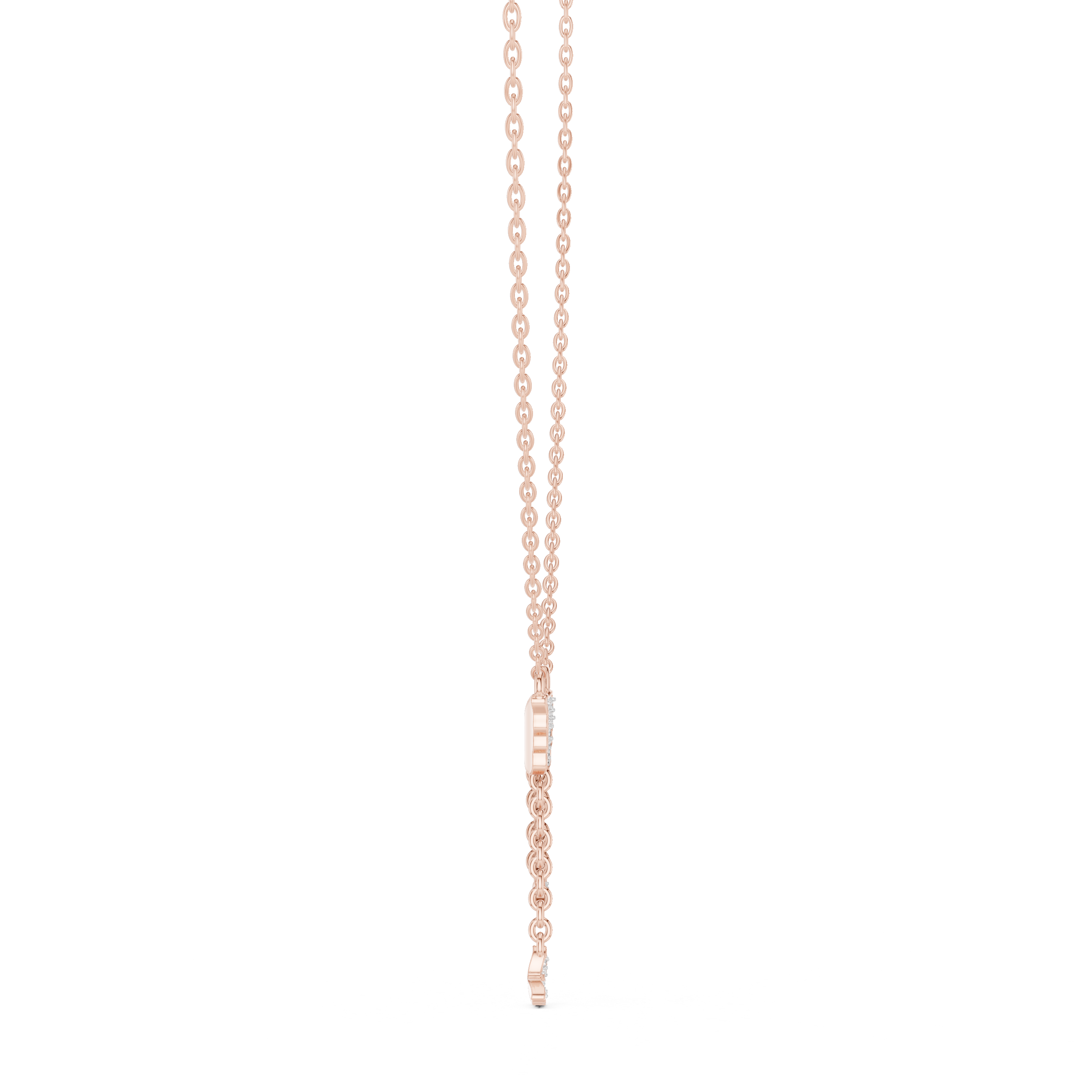 Multiple Butterfly Shape Pendant With Round Lab Diamond