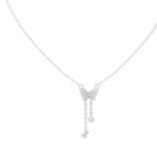 Multiple Butterfly Shape Pendant With Round Lab Diamond