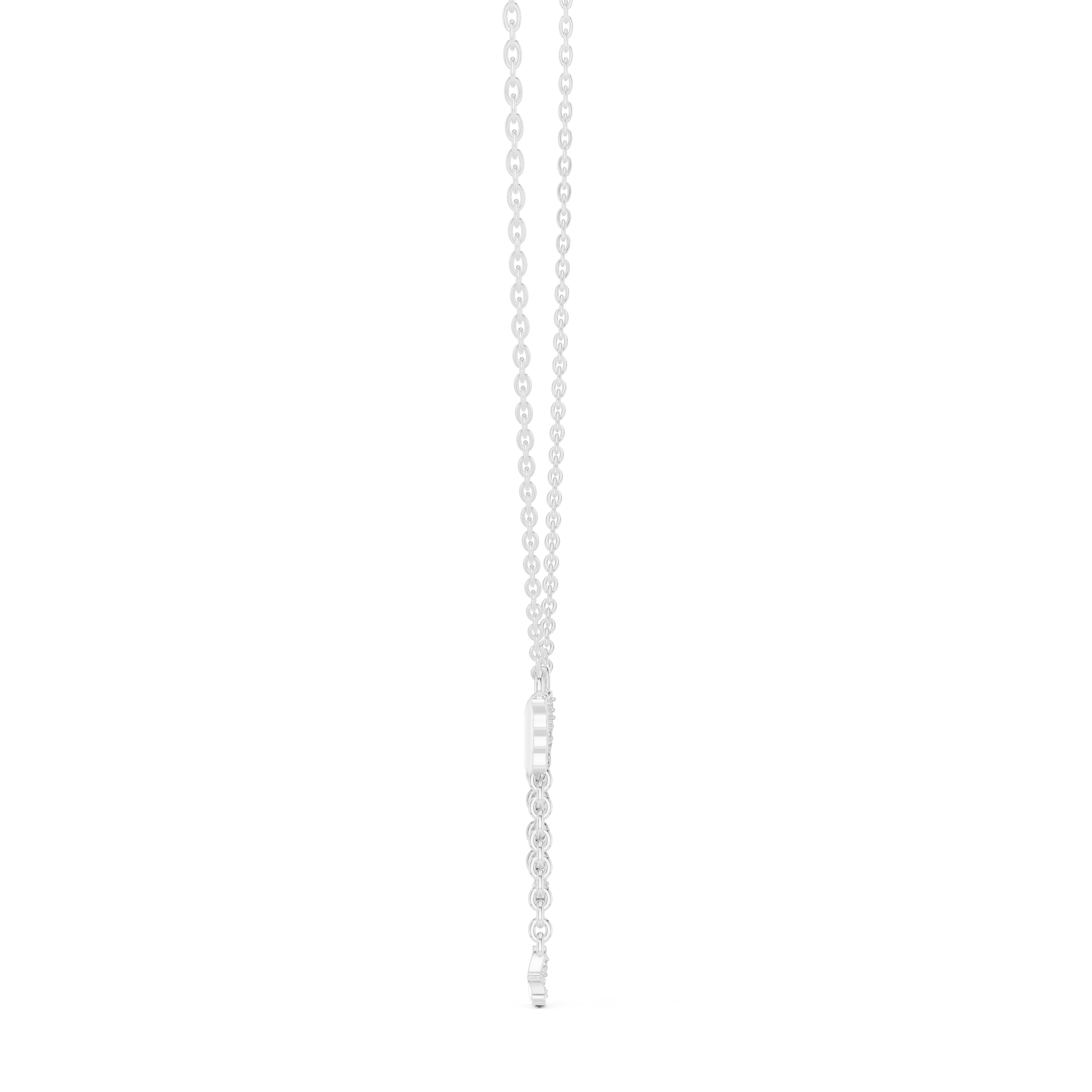 Multiple Butterfly Shape Pendant With Round Lab Diamond