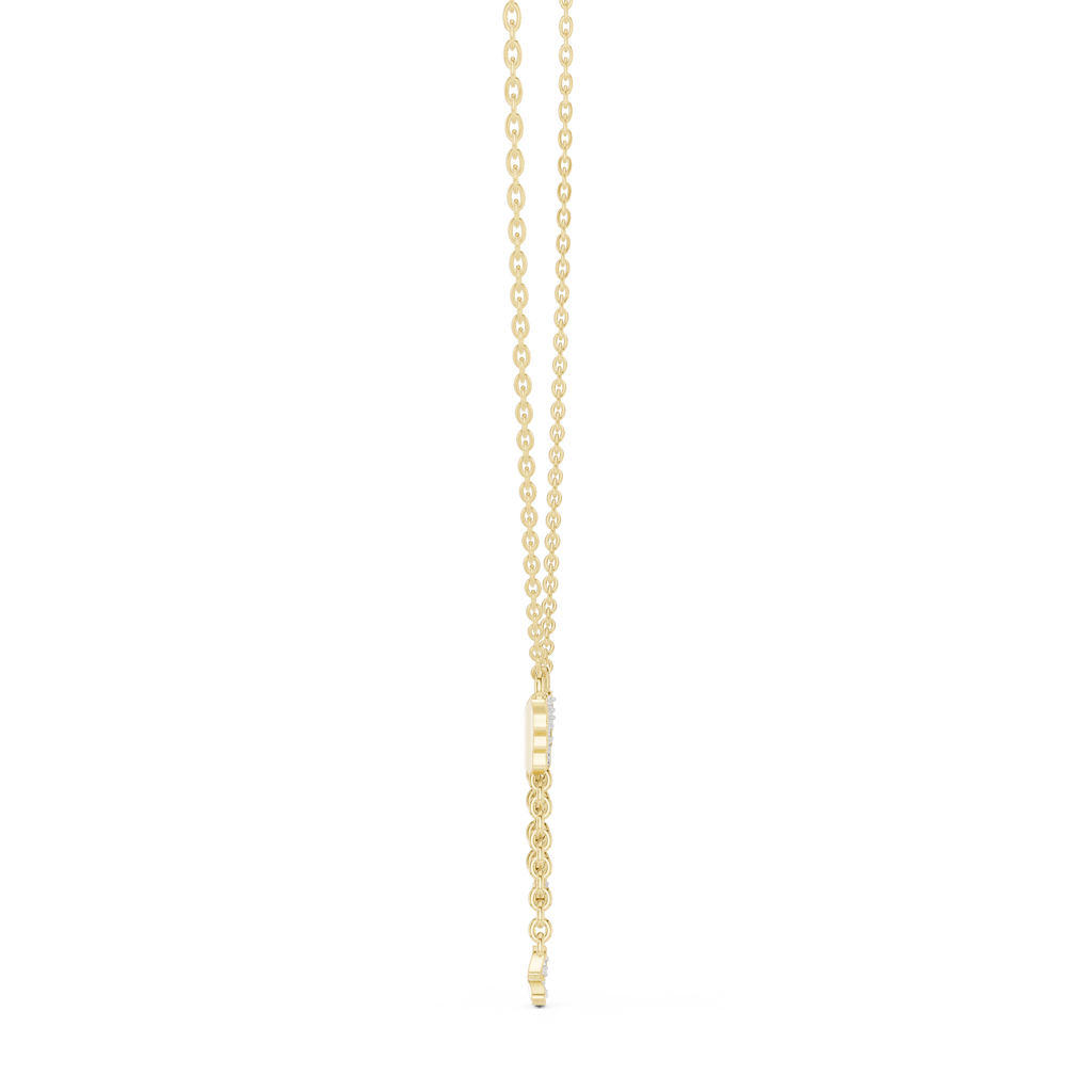 Multiple Butterfly Shape Pendant With Round Lab Diamond