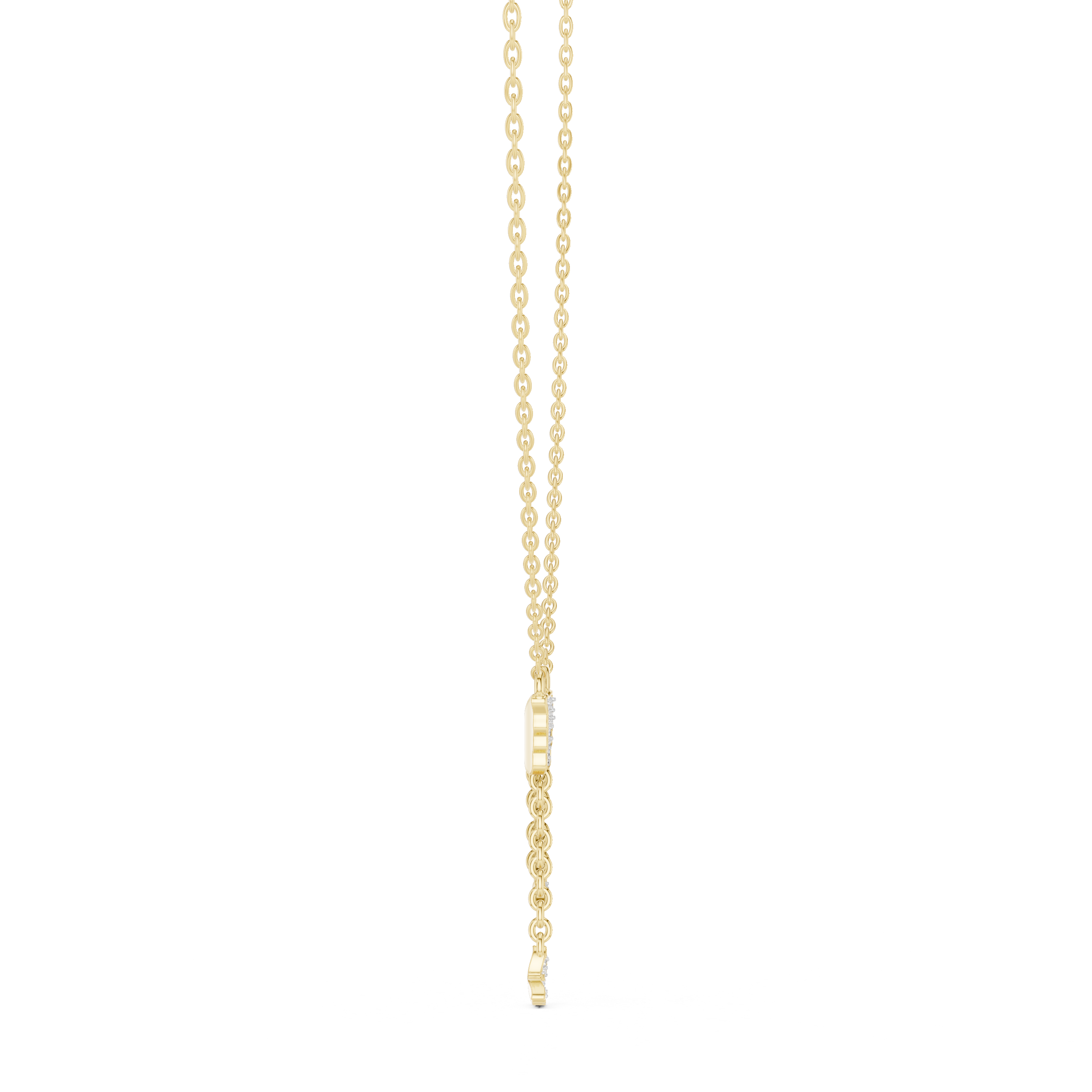 Multiple Butterfly Shape Pendant With Round Lab Diamond