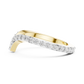 Round Cut Lab Diamond Chevron Wedding Band