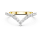 Round Cut Lab Diamond Chevron Wedding Band