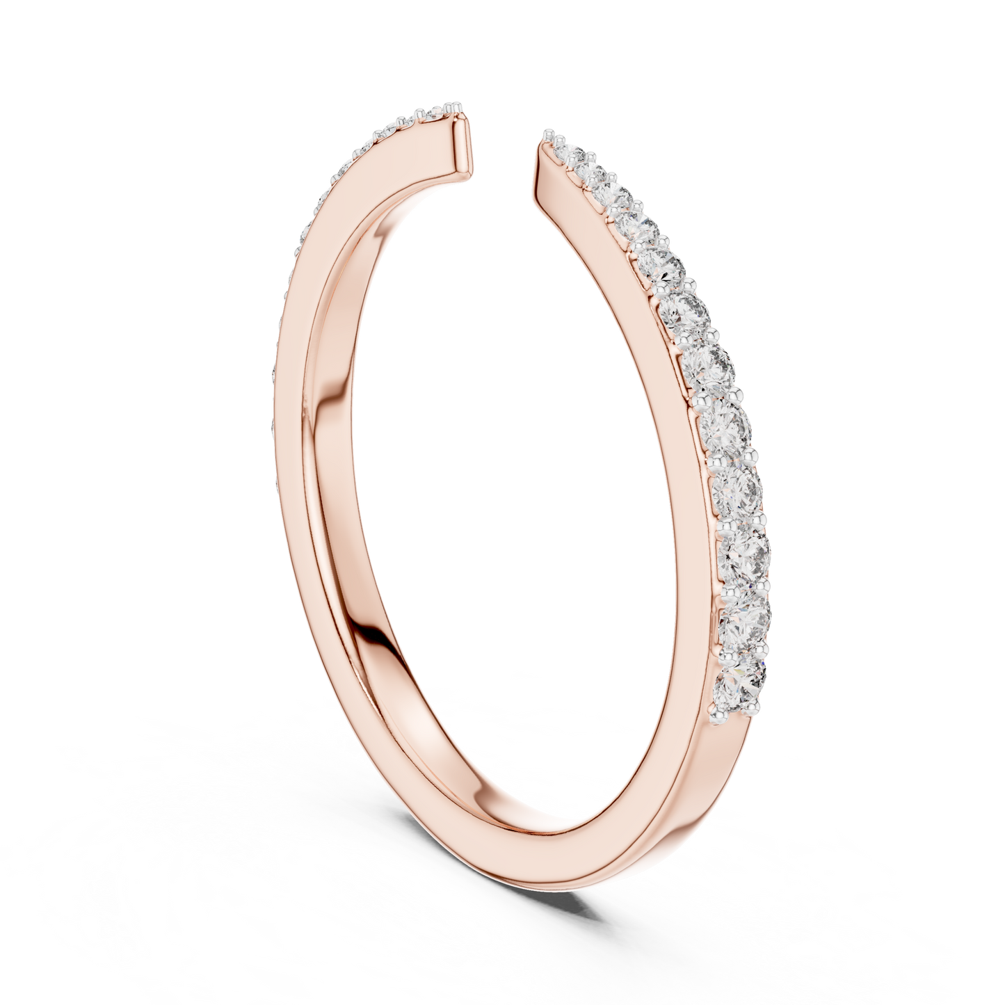 Round Cut Open Claw Diamond Engagement Ring