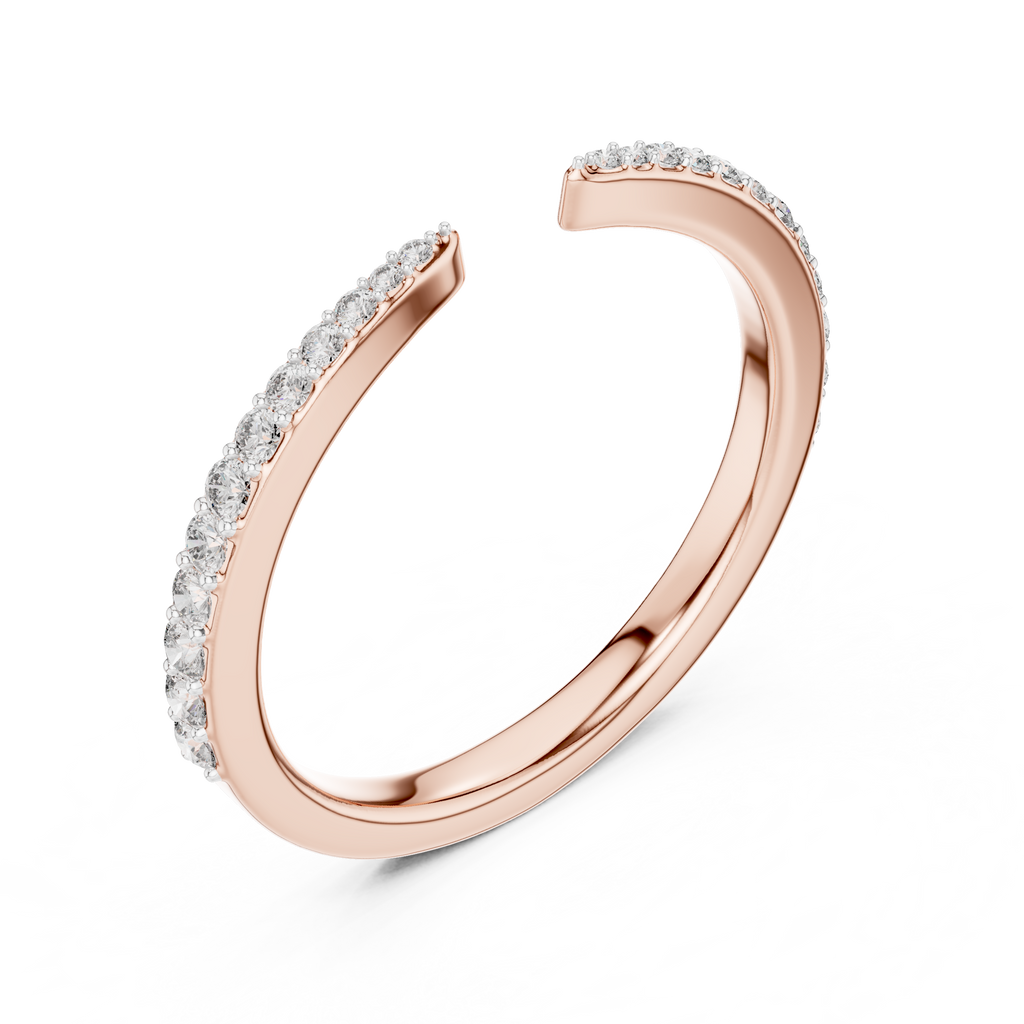 Round Cut Open Claw Diamond Engagement Ring