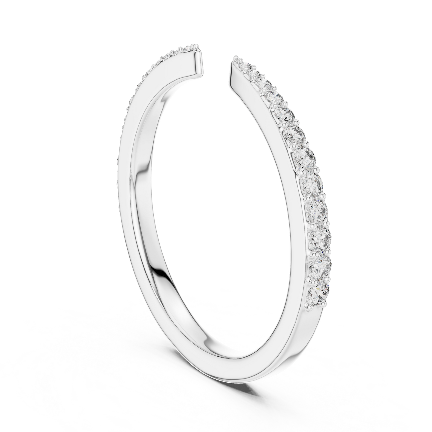 Round Cut Open Claw Diamond Engagement Ring