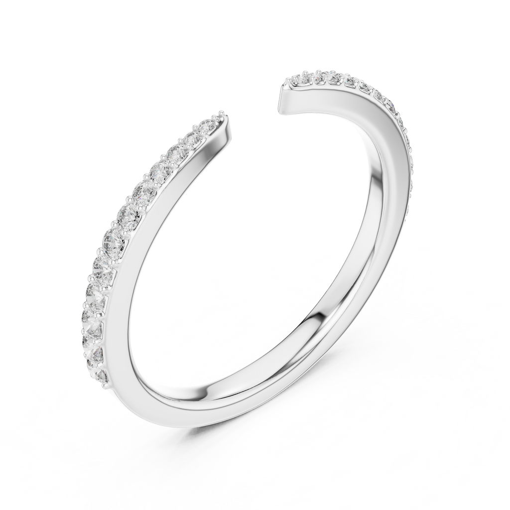 Round Cut Open Claw Diamond Engagement Ring