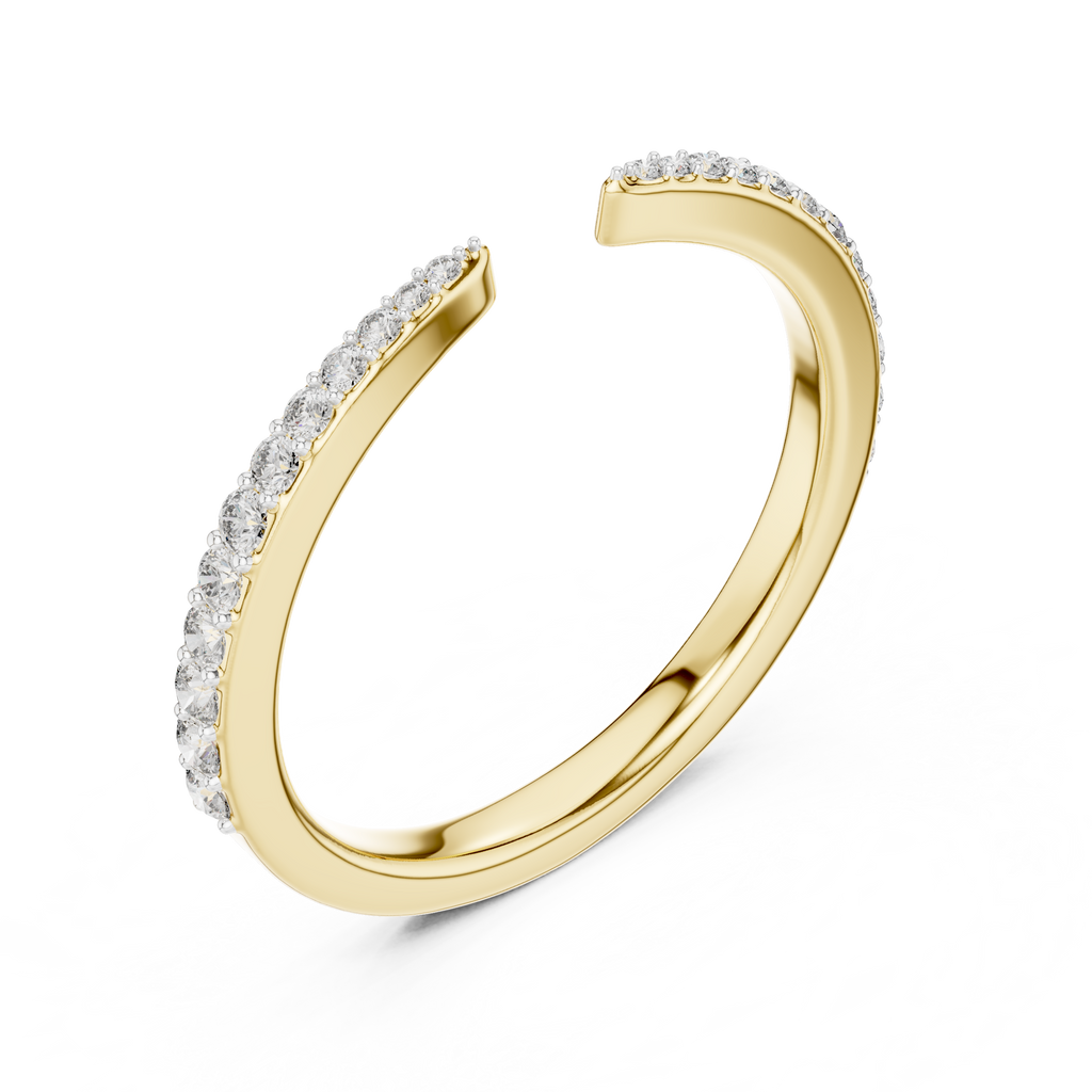 Round Cut Open Claw Diamond Engagement Ring