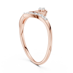 Unique Round Cut Lab Diamond Engagement Ring