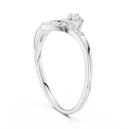 Unique Round Cut Lab Diamond Engagement Ring