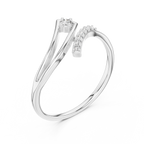 Unique Round Cut Lab Diamond Engagement Ring