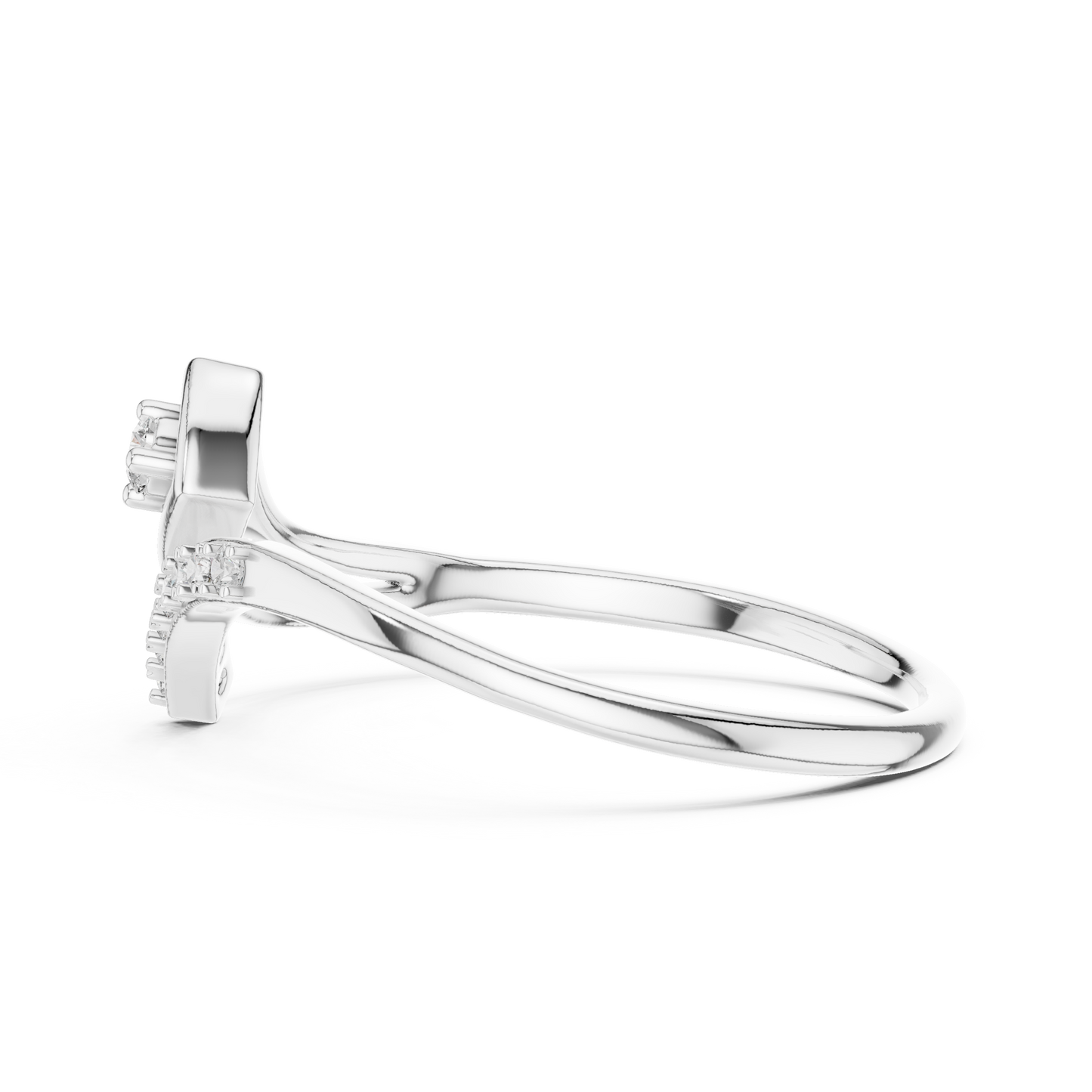 Unique Round Cut Lab Diamond Engagement Ring