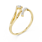 Unique Round Cut Lab Diamond Engagement Ring