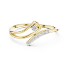 Unique Round Cut Lab Diamond Engagement Ring