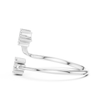 Twin Star Round Diamond Open Wrap Ring