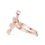 Unique Round Cut Diamond Criss Cross Engagement Ring