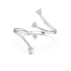 Unique Round Cut Diamond Criss Cross Engagement Ring