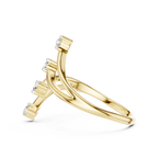 Unique Round Cut Diamond Criss Cross Engagement Ring