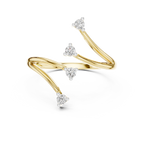 Unique Round Cut Diamond Criss Cross Engagement Ring