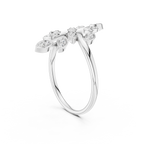 Fancy Leaf Shape Round Diamond Engagement Ring