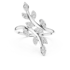 Fancy Leaf Shape Round Diamond Engagement Ring