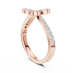 Round Cut Diamond Floral Engagement Ring