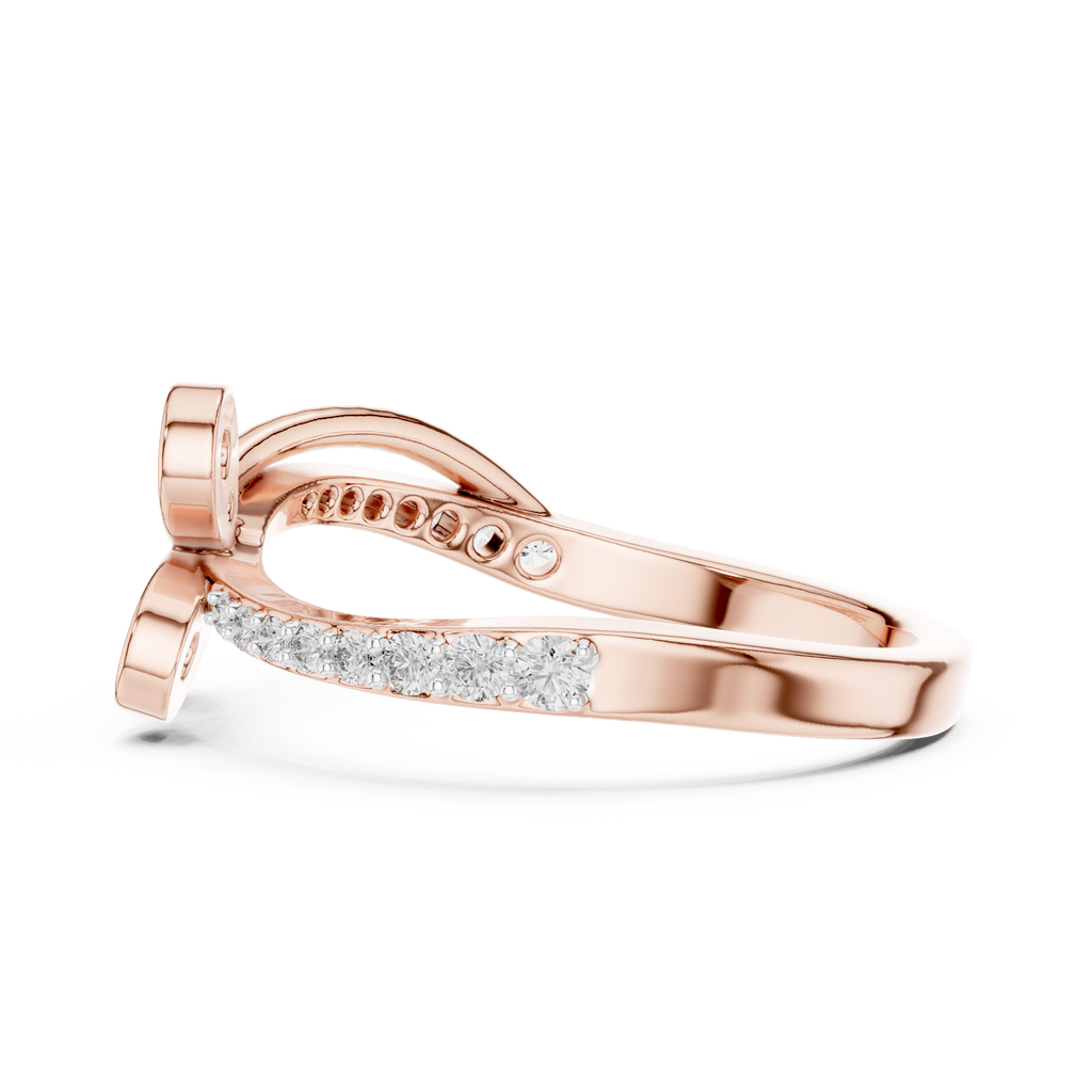 Round Cut Diamond Floral Engagement Ring