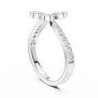 Round Cut Diamond Floral Engagement Ring