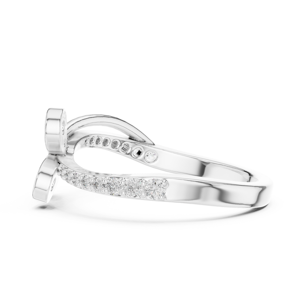 Round Cut Diamond Floral Engagement Ring