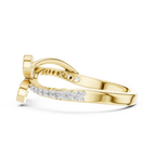 Round Cut Diamond Floral Engagement Ring