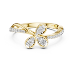 Round Cut Diamond Floral Engagement Ring