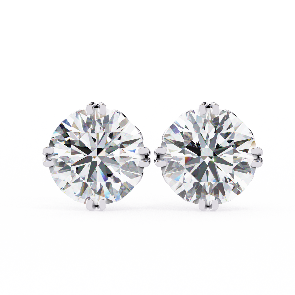 Round Cut Lab Diamond Stud Earring