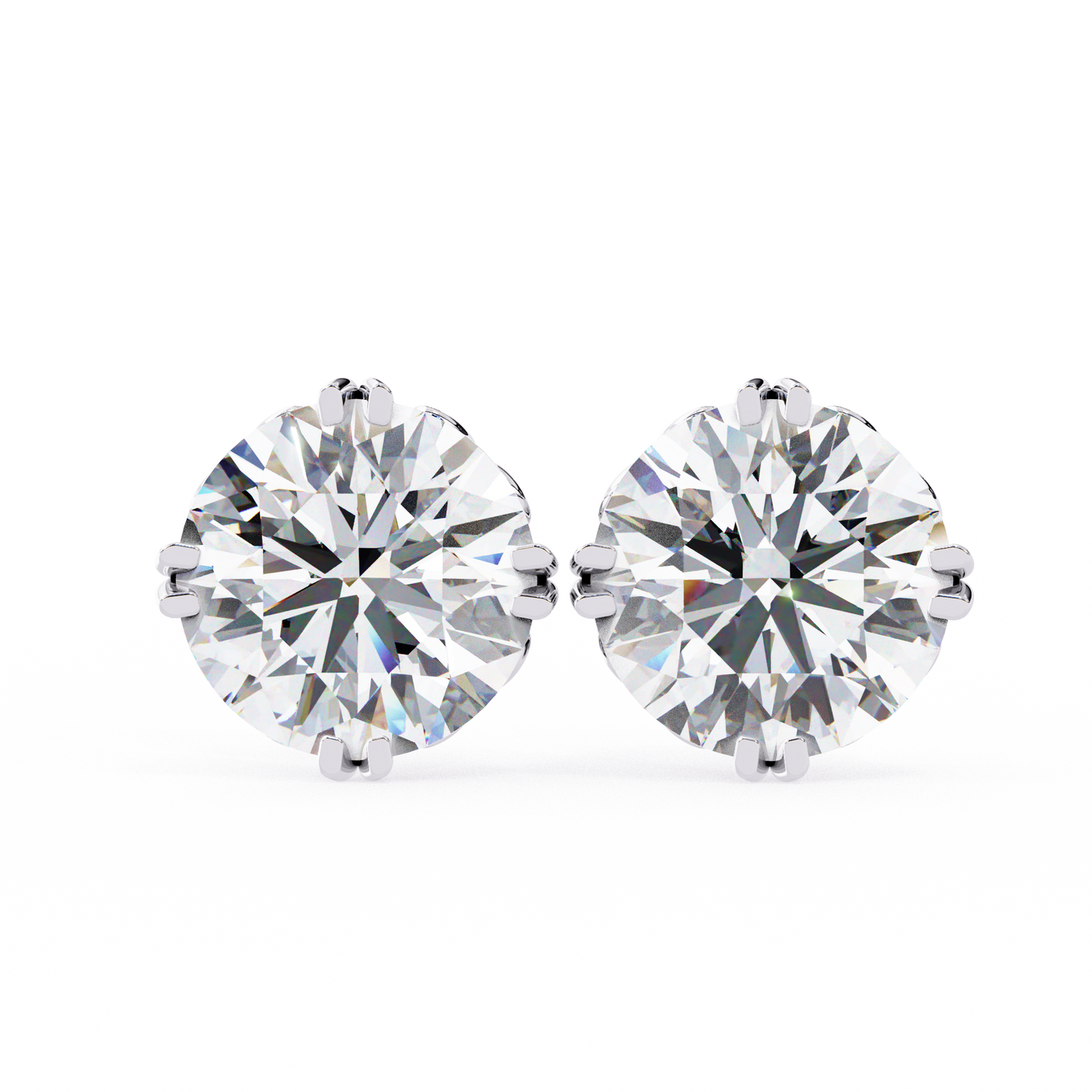 Round Cut Lab Diamond Stud Earring